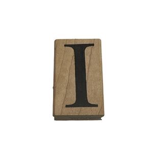 Ballard Designs Letter I Wooden Rubber Stamp Classic Typography Decor